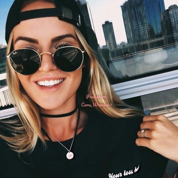 Ray-Ban Round Metal Green Lenses RB3447 Gold Frame Unisex New - Picture 13 of 16